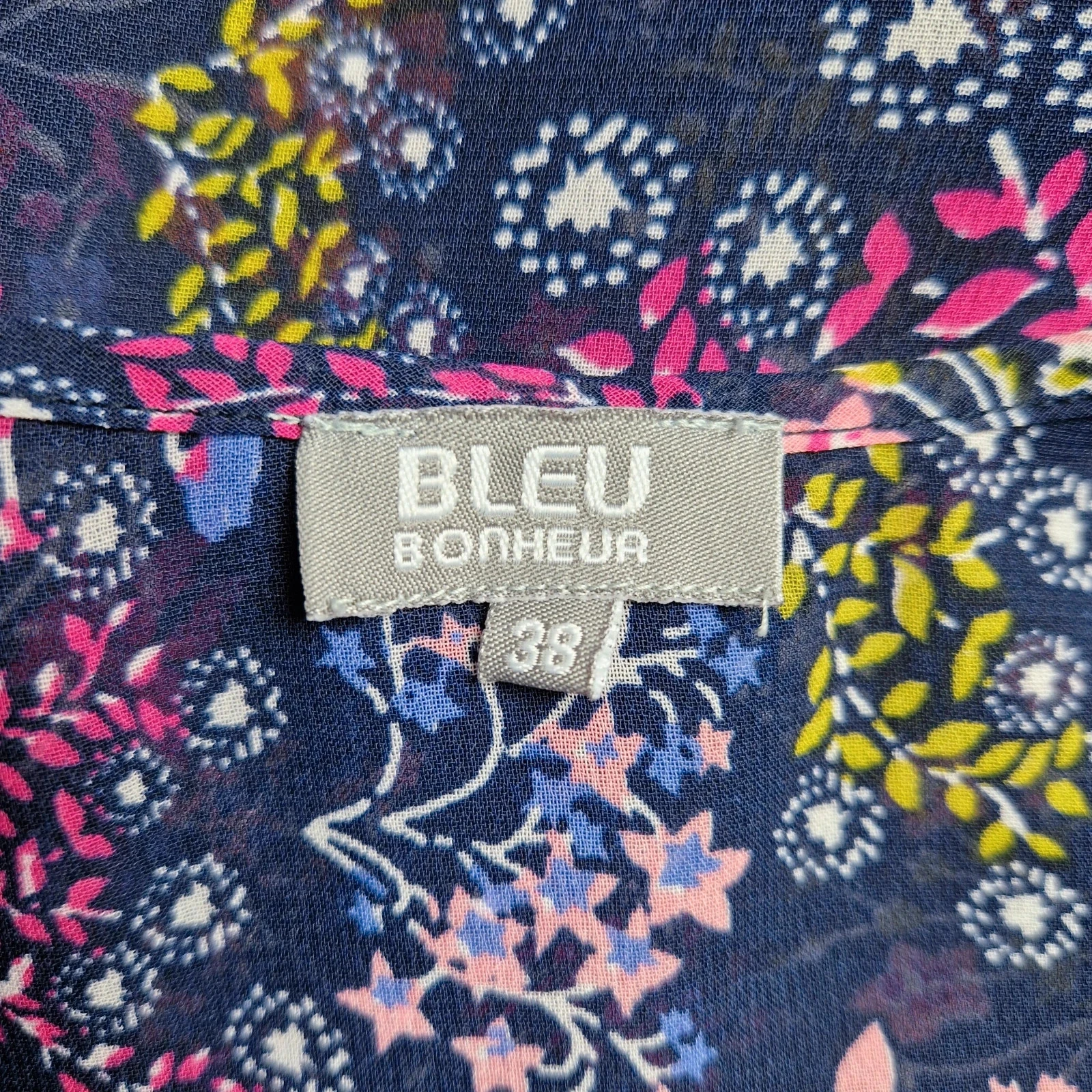 Bleu bonheur floral sheer tank top Size 38 – photo 5